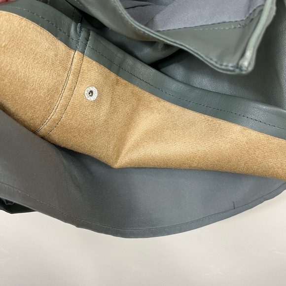 NWT Lulus Most Fab Vegan Leather Button-Front Mini Skirt Gray Various Sizes - Picture 7 of 13